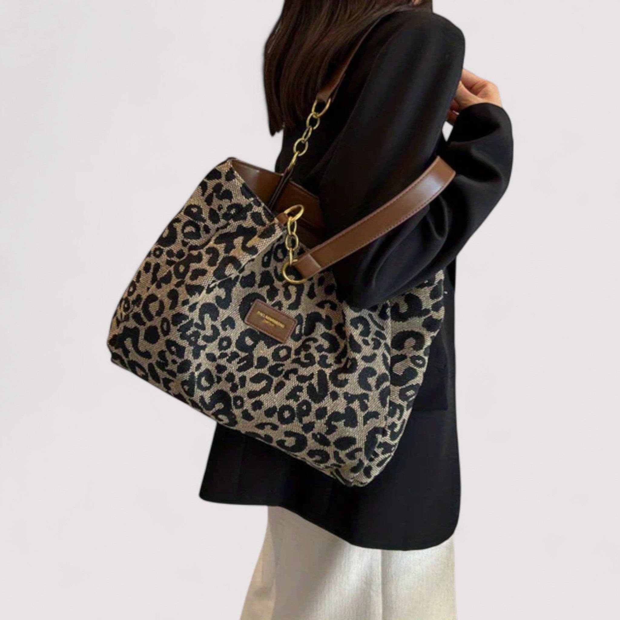 Edith | Standardní taška s leopardím vzorem – premium