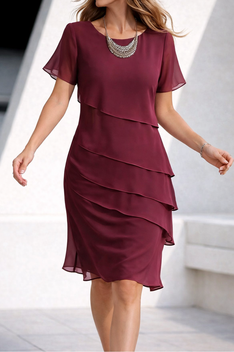 Amelia – Elegantní vrstvené šaty