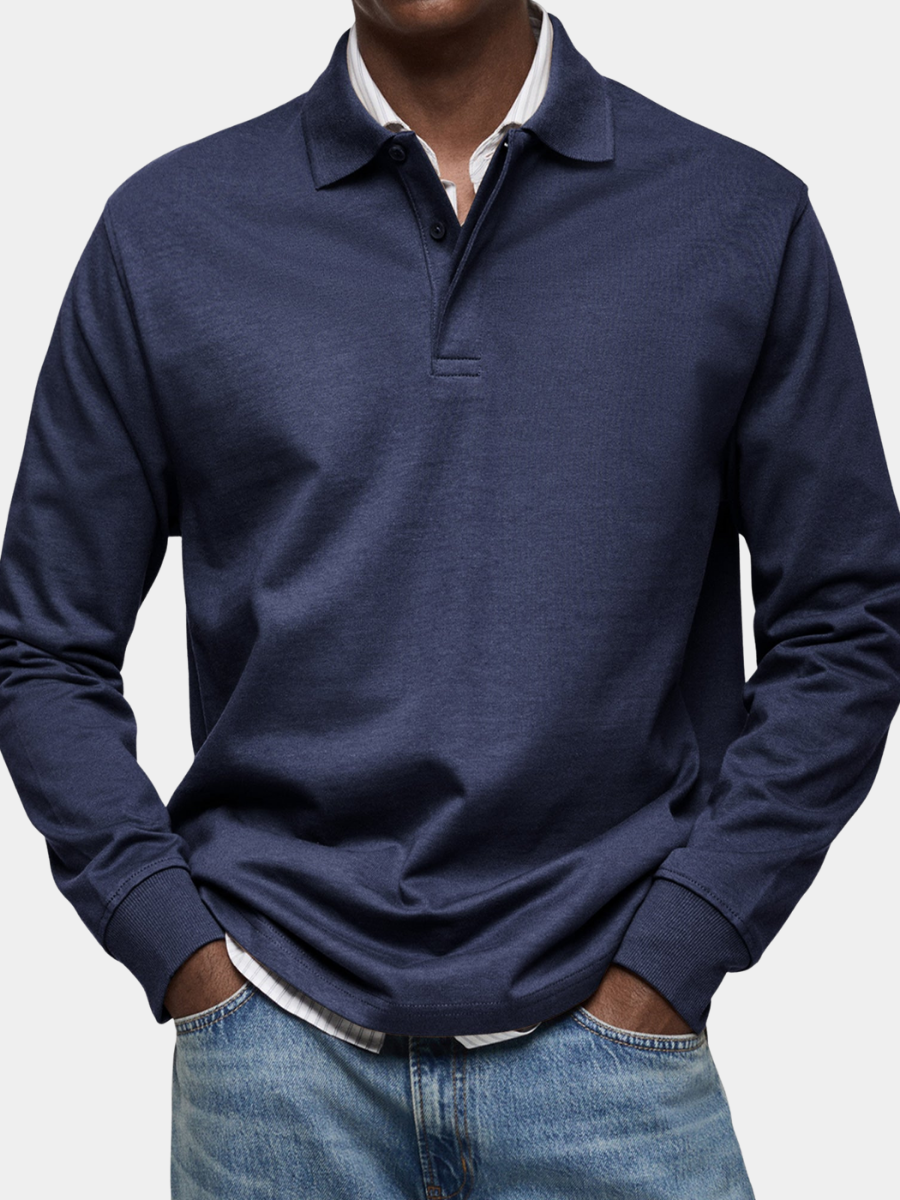 Merinus | Elegantní polo s dlouhým rukávem a pružným komfortem