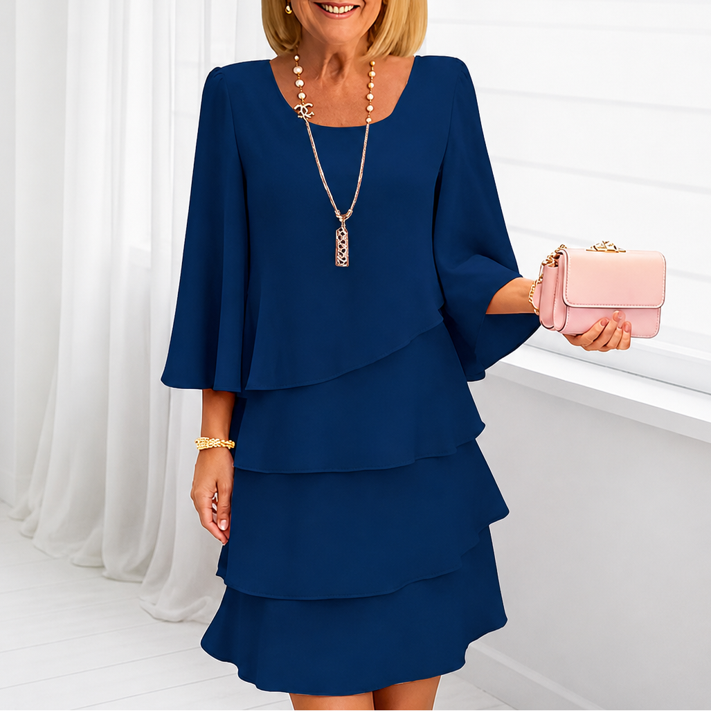 Tereza – Elegantní volná šaty s volány