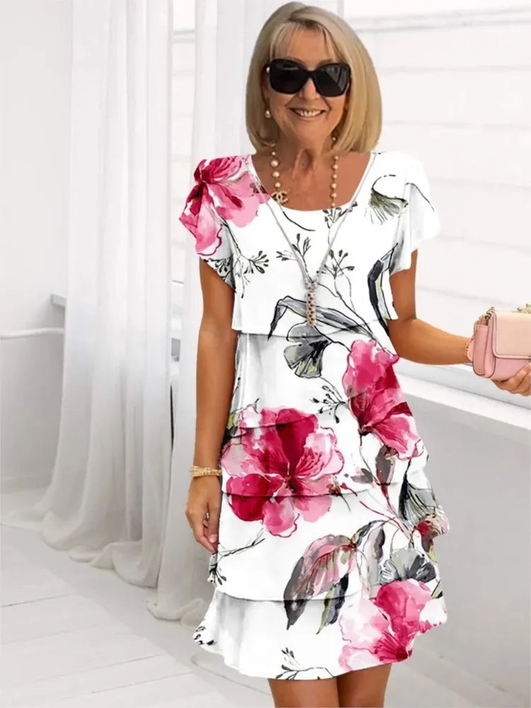 Éliane – Elegantní fluidní šaty s volány