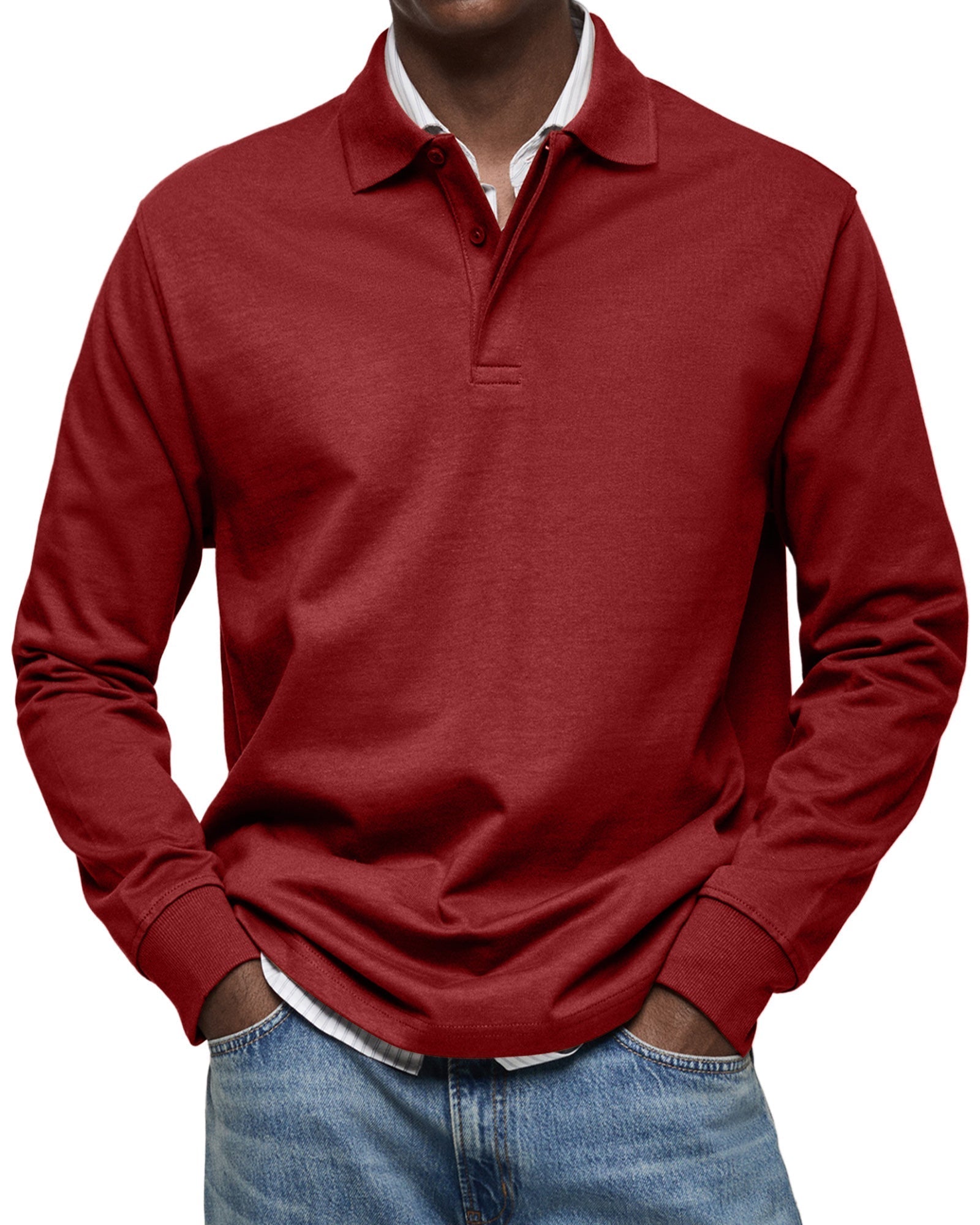 Merinus | Elegantní polo s dlouhým rukávem a pružným komfortem