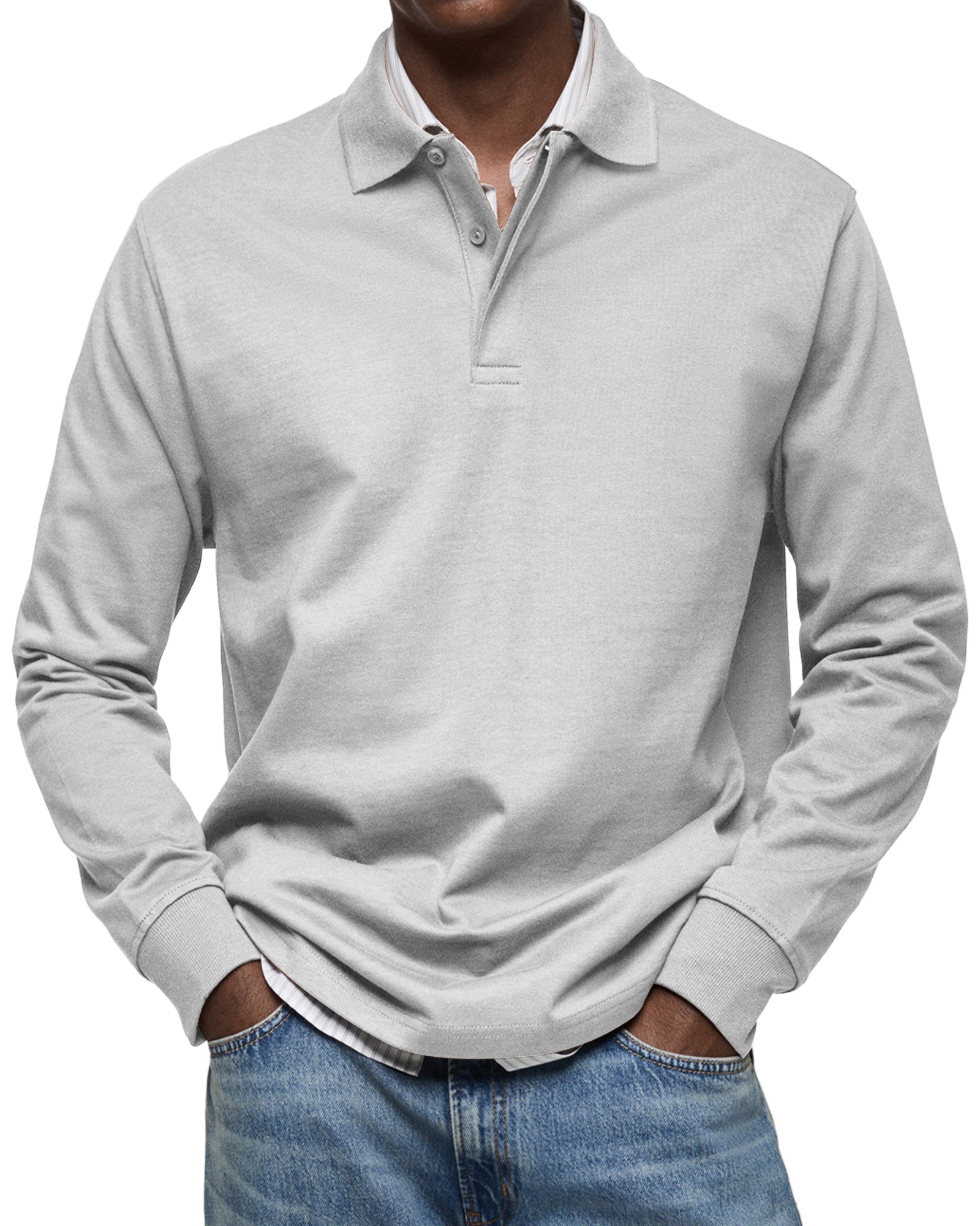 Merinus | Elegantní polo s dlouhým rukávem a pružným komfortem