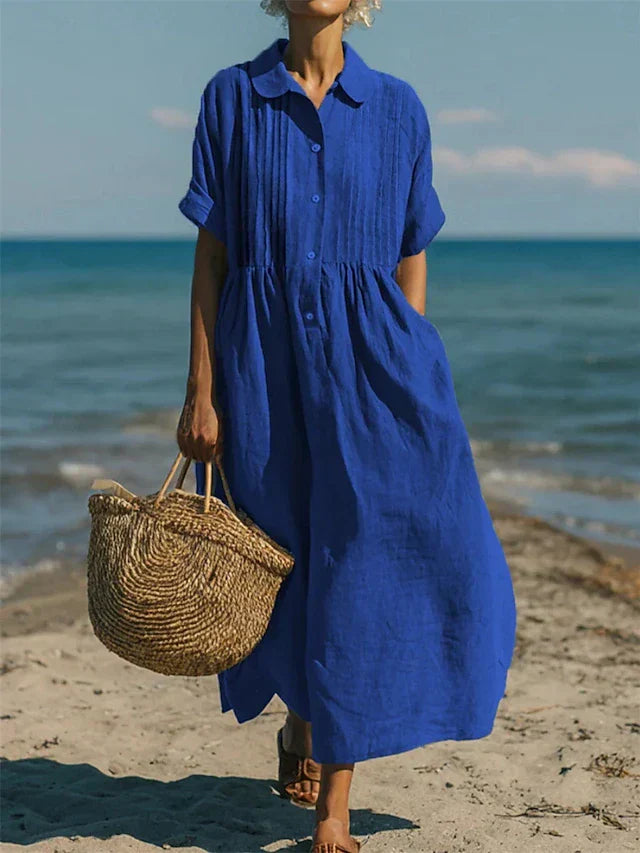 Marvella – Bavlněné košilové midi šaty s uvolněnou elegancí