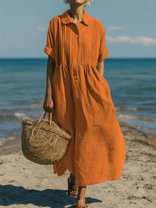 Marvella – Bavlněné košilové midi šaty s uvolněnou elegancí