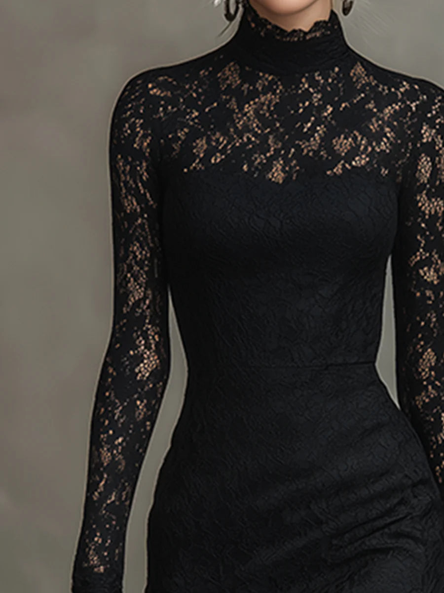 Tereza | Elegantní Maxi Šaty Fishtail z Krajky