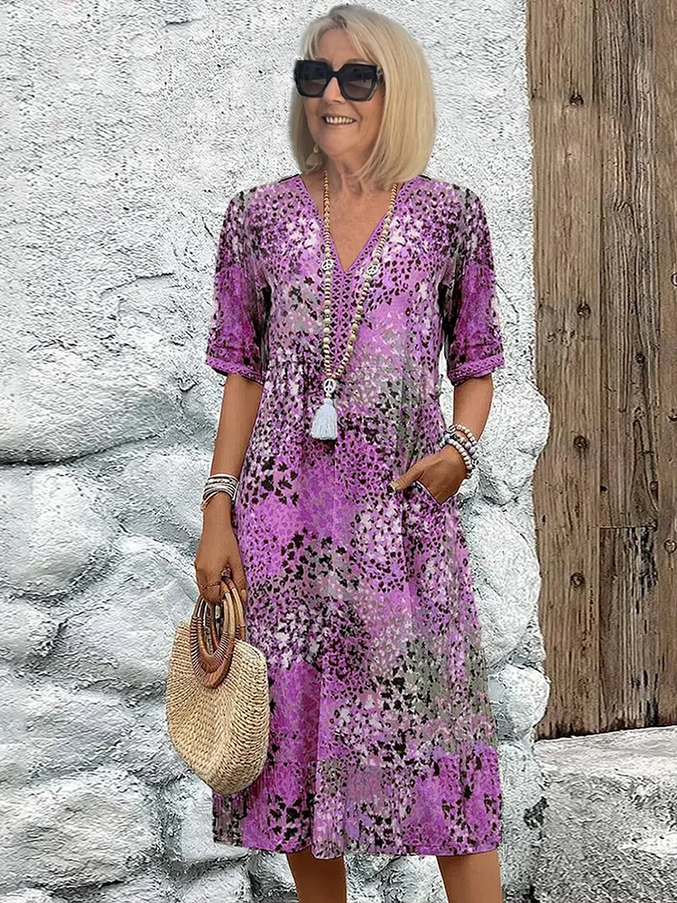 Anežka | VIBRANT MIDI ŠATY S ELEGANTNÍM POKRYTÍM BŘICHA