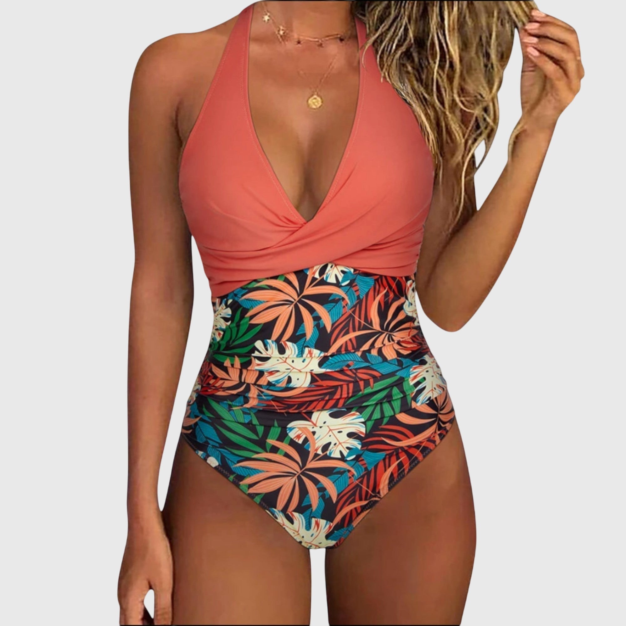 Florencie - Elegantní plavky pro ženy s výstřihem do V